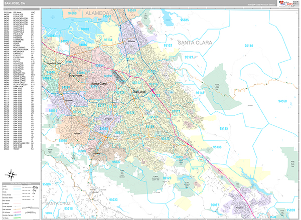 San Jose Map Premium Style